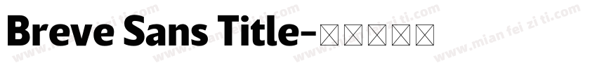 Breve Sans Title字体转换